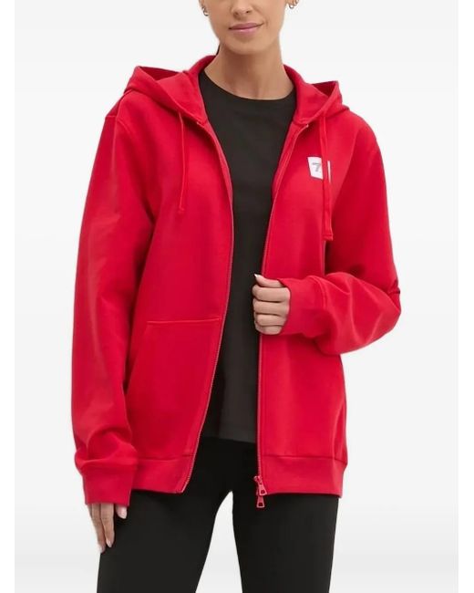 EA7 Red Hoodie mit Logo-Print