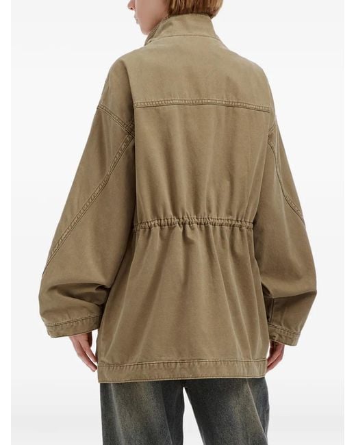 B+ AB Natural Drawstring-Waist Multi-Pocket Jacket