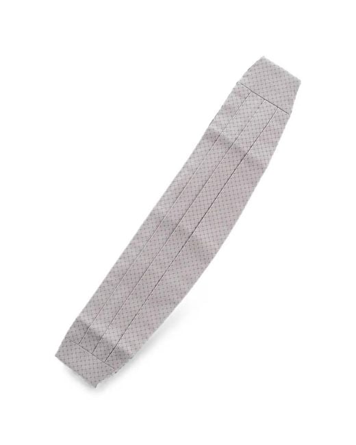 Corneliani White Patterned Silk Cummerbund for men