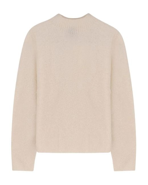 Jersey Con Cuello Alzado Boss de color Natural