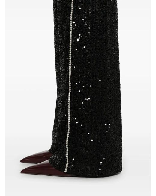 Nissa Black Sequined Trousers