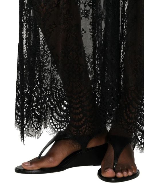 Marc Ellis Black Gonna Lace Ruffled Skirt