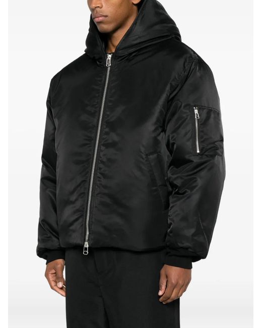 Oamc Peacemaker Hooded Zip Bomber Jacket in Black for Men | Lyst
