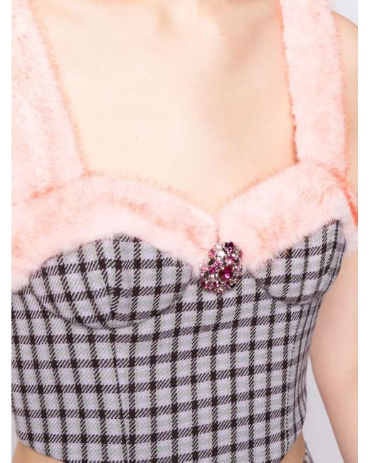 Bustier con detalle de cristales Area de color White