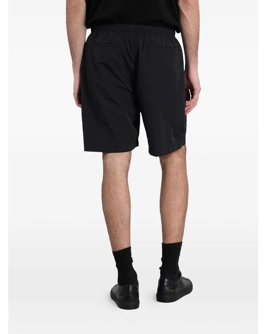 Attachment Black Elasticated-Waistband Shorts for men