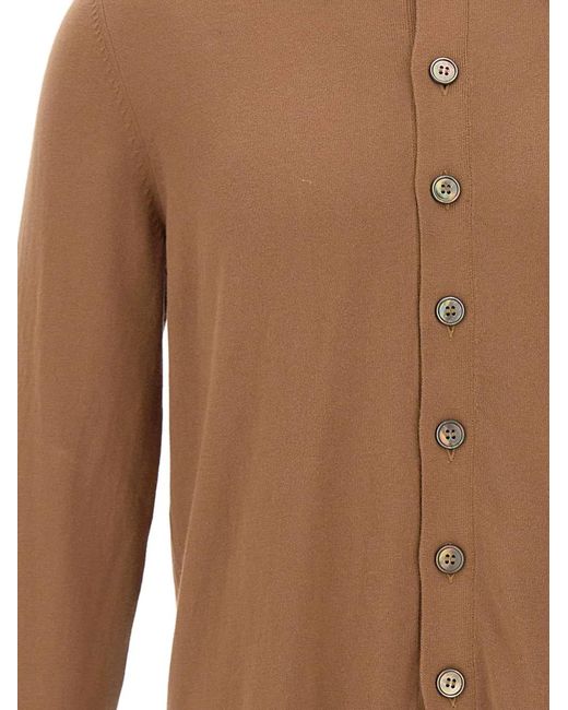 Gran Sasso Brown Buttoned Long-Sleeve Shirt for men