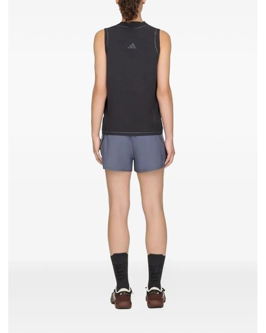 Adidas Blue Sftm Adi365 Logo-Print Tank Top