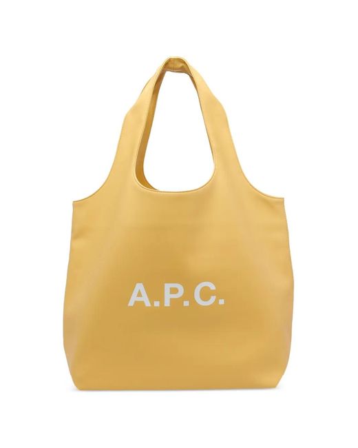 A.P.C. Metallic Ninon Logo-Print Shoulder Bag