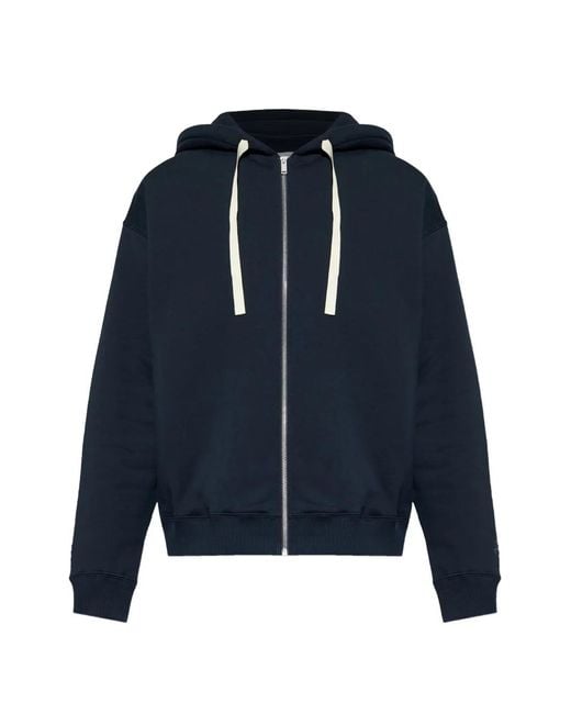 Jil Sander メンズ ブルー ジップアップ パーカーの通販はau PAY