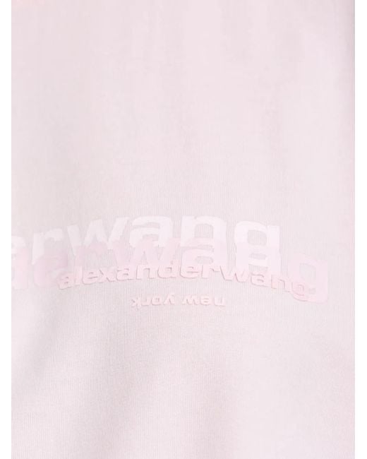 Alexander Wang Pink Logo-Print T-Shirt