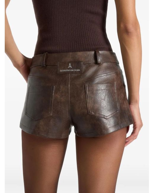 Manière De Voir Samia テクスチャード ショートパンツ Black