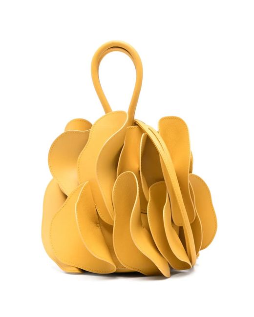 Farm Rio Orange Flower Bucket Bag