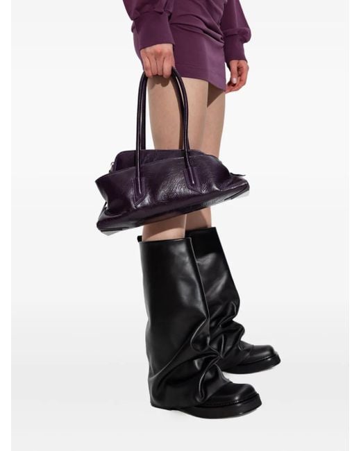 The Attico Blue Small La Passeggiata Shoulder Bag