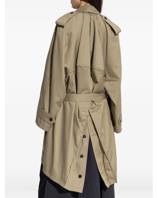 Balenciaga Natural Gabardine Trench Coat