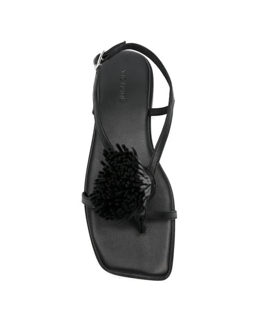 Vic Matié Black Baron Leather Sandals