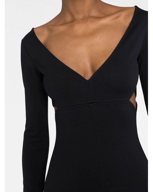 Courreges Jurk Met Uitgesneden Detail in het Black