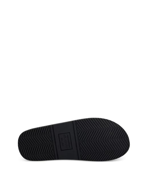 Gant Black Logo-Print Flip-Flops for men