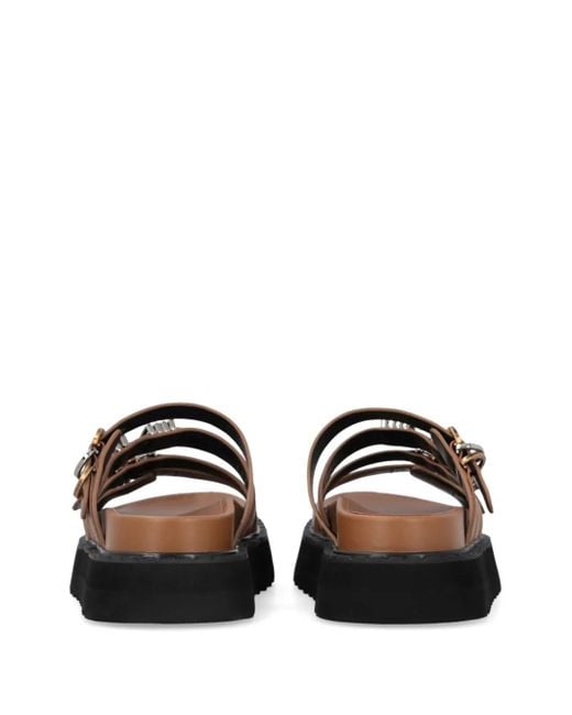 Pinko レザー サンダル Brown