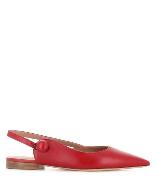 Malone Souliers Red Palmer Ballerina Shoes