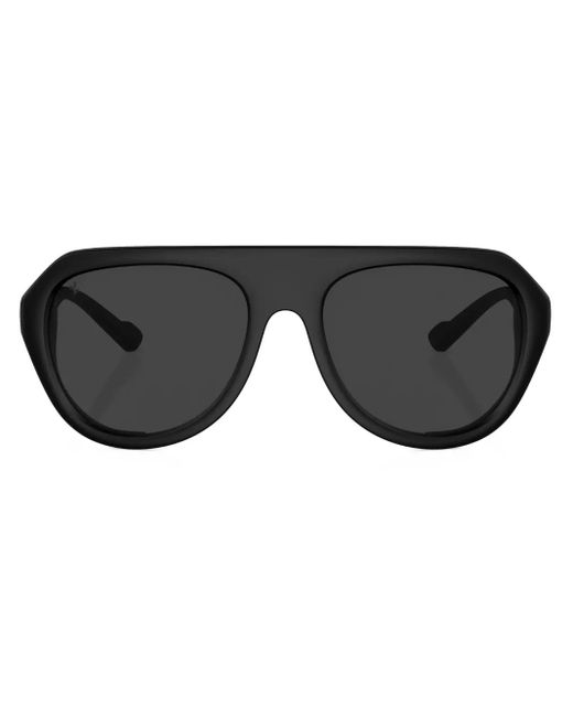 Ferrari Black Pilot-Frame Sunglasses