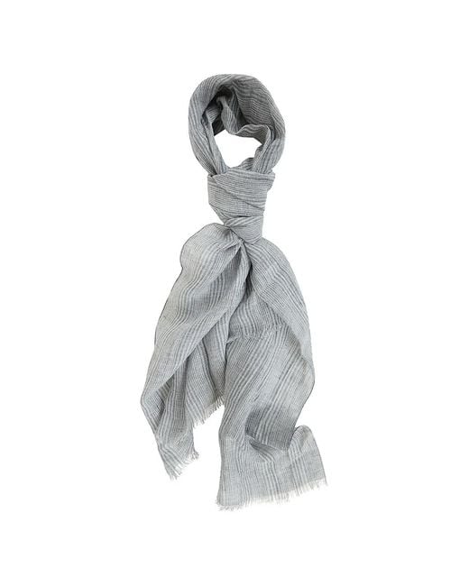 Brunello Cucinelli White Écharpe À Bords Francs