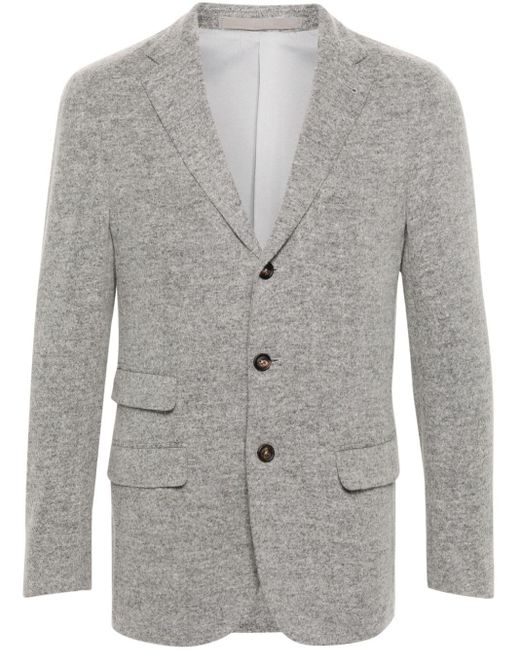 Eleventy Gray Alpaca Wool-blend Blazer for men