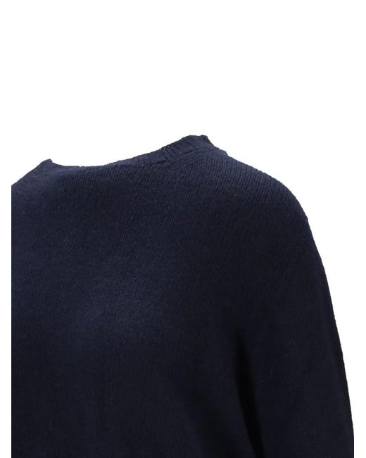 LA ROSE Blue Crew-Neck Sweater