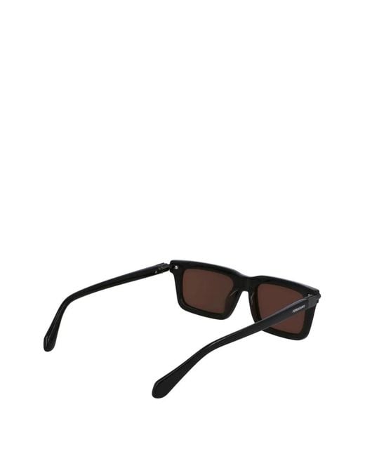 Ferragamo Eyewear Black Rectangle-Frame Sunglasses for men