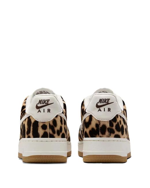 Nike Brown Air Force 1 Leopard-Print Low-Top Sneakers