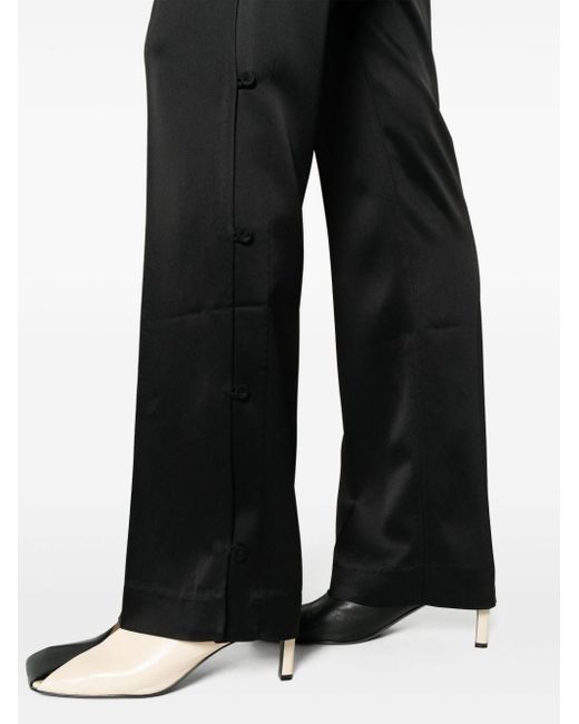 Nanushka Black Felina Straight-leg Trousers