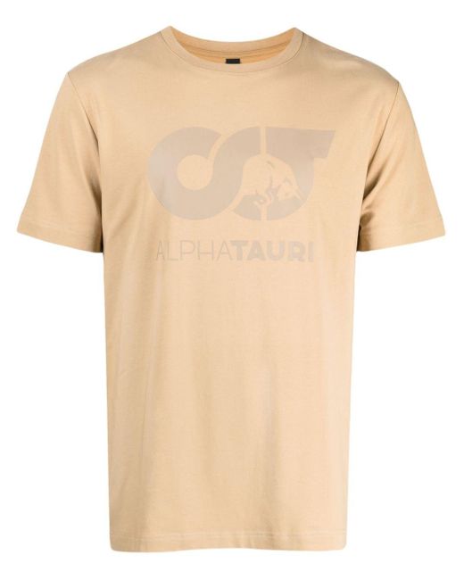 Alpha Tauri Natural Logo-print Stretch-cotton T-shirt for men