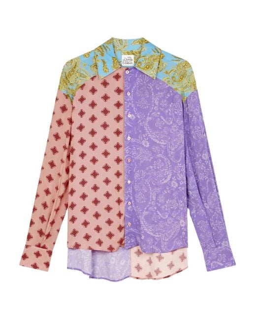 Camicia Paisley di Donde Esteban in Purple