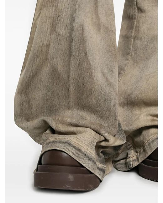 Rick Owens Natural Jean Ample À Lien De Resserrage for men