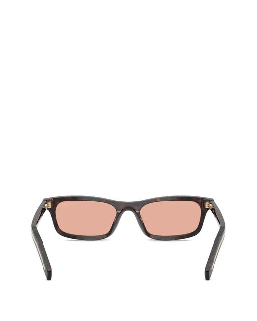 Prada Pink Rectangle-Frame Sunglasses