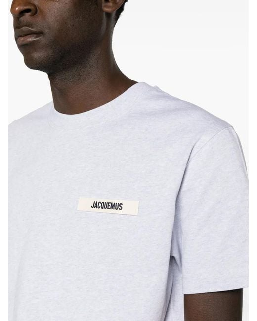 Jacquemus White Minimalist T-Shirt With Classic Crew Neckline for men