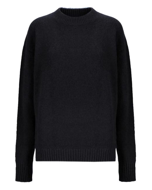 Laneus Black Pullover Mit Rundhalsausschnitt