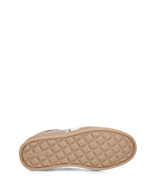 Alexander Smith White Thames Logo-Print Panelled Sneakers