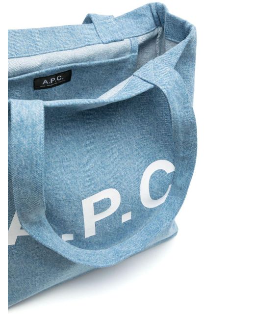 A.P.C. Lou Shopper Met Logoprint in het Blue voor heren