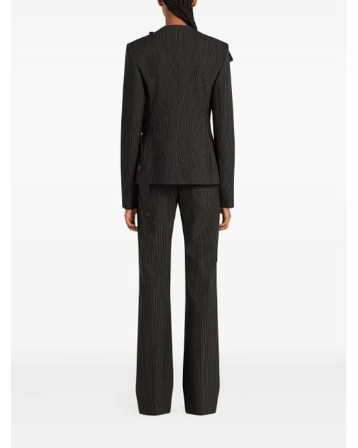 Courreges Black Sakko Mit Nadelstreifen