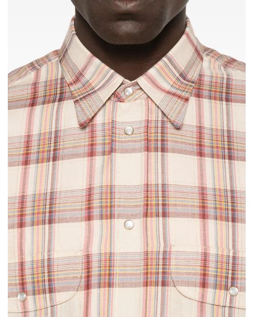 DSquared² Pink Checked Pocket Shirt for men
