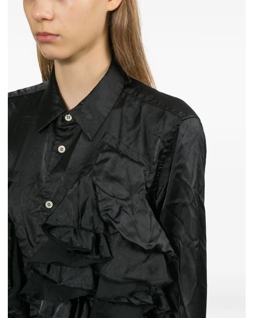 Comme des Garçons Black Ruffled Shirt