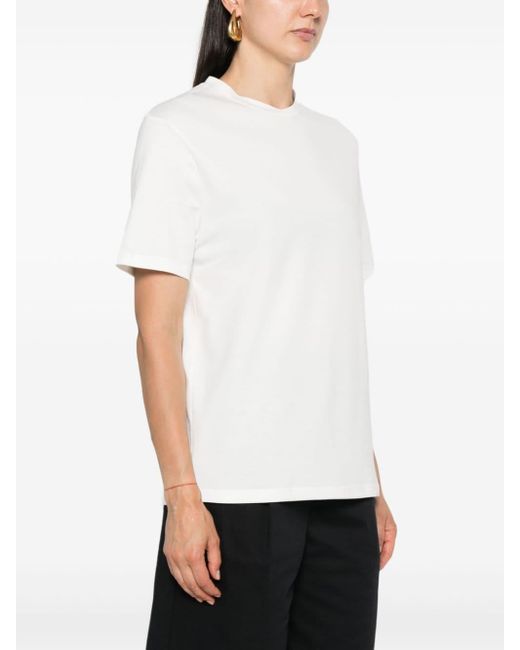 T-shirt en coton à logo imprimé Jil Sander en coloris White