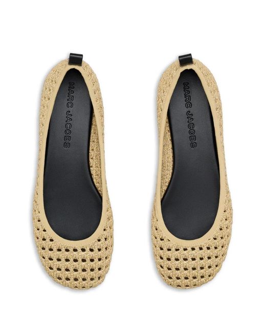 Marc Jacobs Natural The Crochet Lace Up Lace-Up Ballet Flats