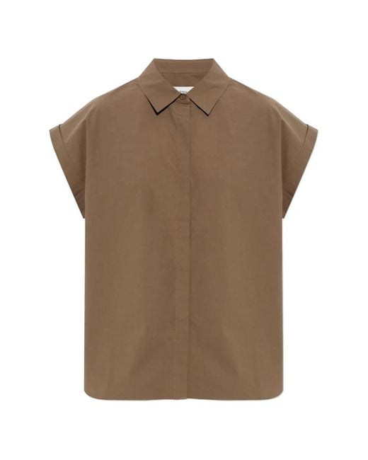 Matteau Brown Chemise Décontractée À Design Sans Manches