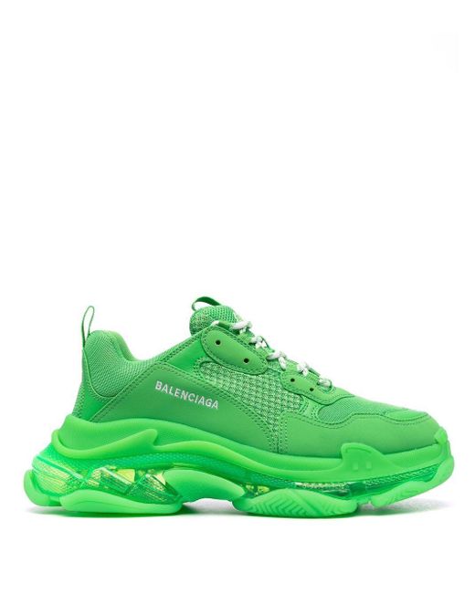 Balenciaga Triple S Sneakers in Green for Men | Lyst