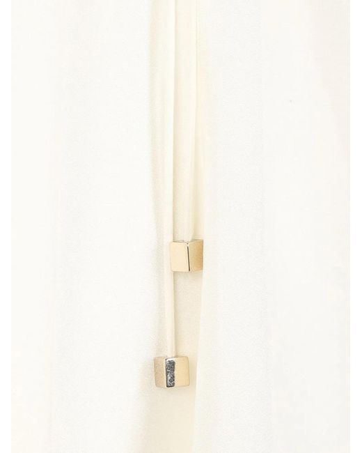 Taller Marmo White Sahara Lace-Up Dress