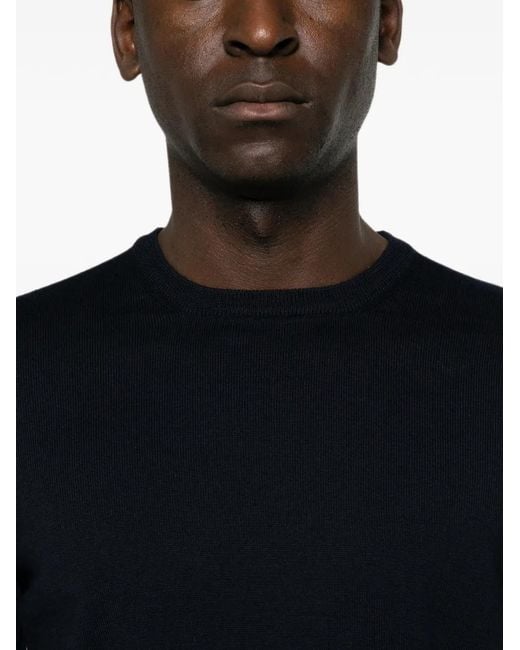 Tagliatore Blue Crew-Neck Long-Sleeve Sweater for men