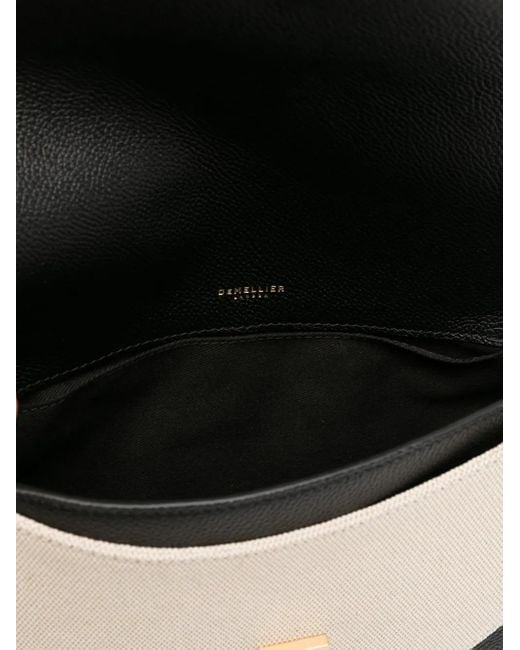 DeMellier London The Siena Saddle ハーフムーン パドロック バッグ S Black