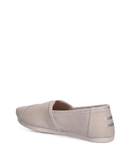 TOMS Pink Espadrilles Aus Canvas