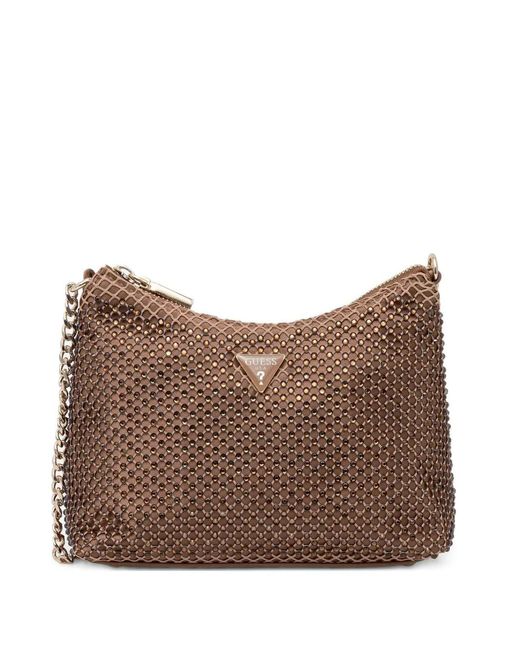 Guess Brown Mini Zalina Shoulder Bag
